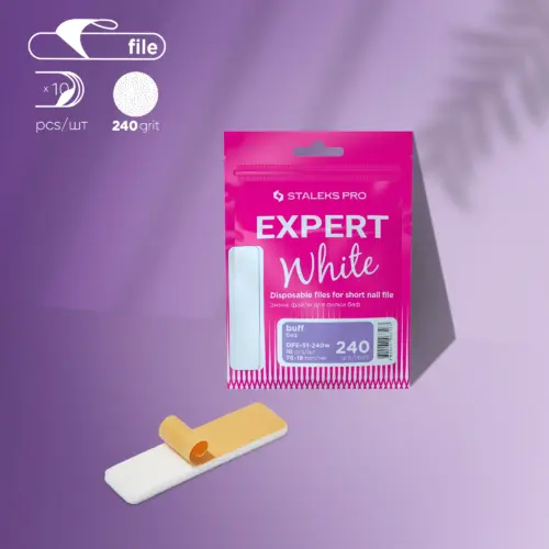 Weiße Einwegfeilen für Kurzfeile (Polierfeile) EXPERT 51 (10 Stück)